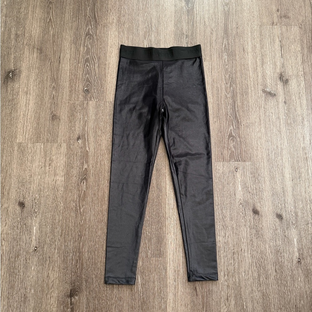 ' Black Performance Leggings with Wide Waistband